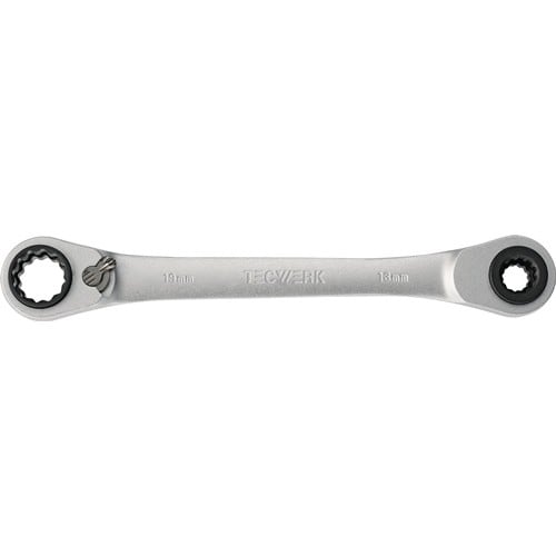 TECWERK Multifunktionsknarrenringschlüssel 4in1 10/13/17/19mm 12-KT.L.220mm Z.72 TECWERK