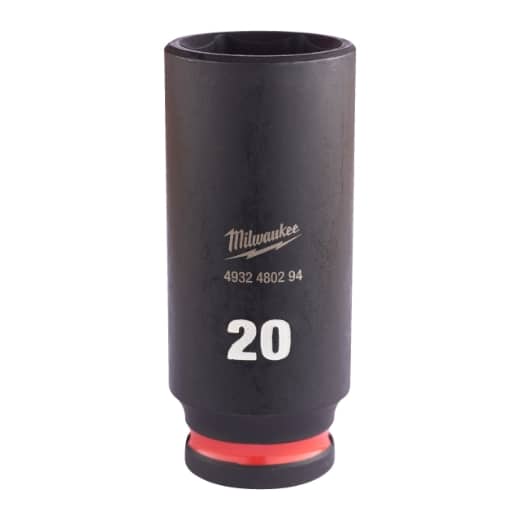 MILWAUKEE 20 x 65 mm SHOCKWAVE Schlagnuss 3/8" lang