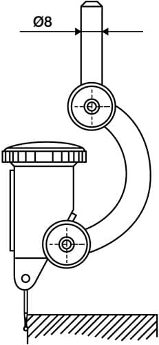 KÄFER Zentrierhalter FH 8 Aufnahmebohrung-D.4mm H7 Schaft-D.8 mm h6 KÄFER
