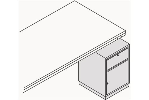 HÜDIG+ROCHOLZ Schrankeinheit H785xB535xT600mm 1 Schubl.1 Tür anthrazitgrau