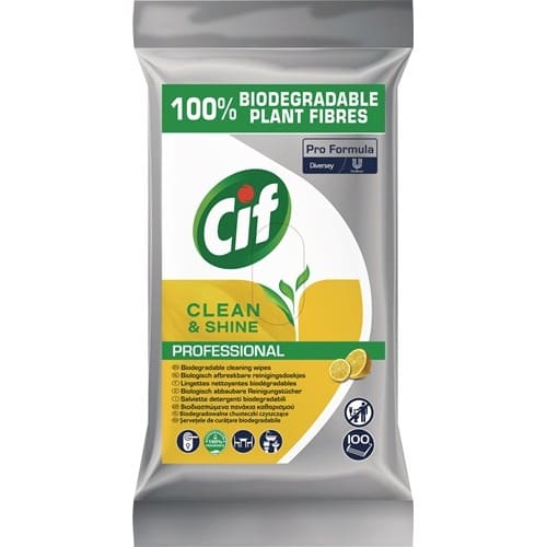 CIF Reinigungstuch Clean & Shine PROFESSIONAL Einwegprodukt 4 Pk.á 100 Tü.weiß CIF