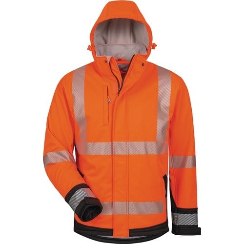 ELYSEE Warnschutz-Softshelljacke Lukas Gr.XL orange/schwarz ELYSEE