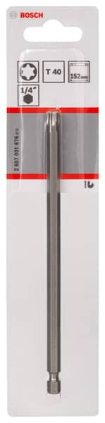 BOSCH Schrauberbit Extra-Hart T40, 152 mm, 1er-Pack