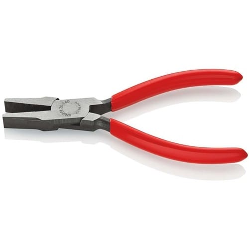 KNIPEX Flachzange Gesamt-L.140mm Kopf pol.schwarz atram.Ku.-Überzug KNIPEX