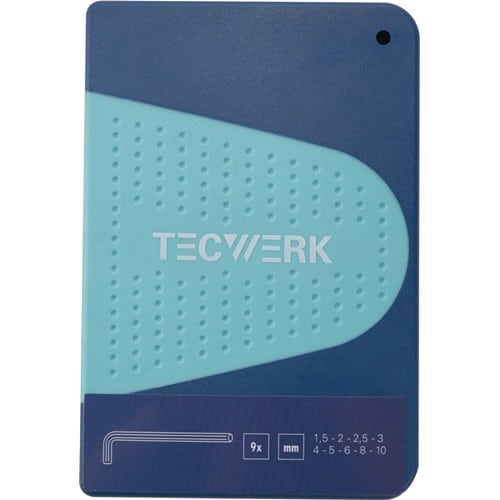 TECWERK Winkelschraubendrehersatz 9-tlg.Klappkassette SW 1,5-10mm kurz S2-Stahl TECWERK