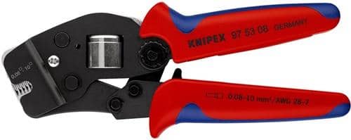 KNIPEX Crimpzange Gesamt-L.190mm 0,08-10,0 (AWG 28-7) mm² brün.Mehrkomp.-Hüllen KNIPEX