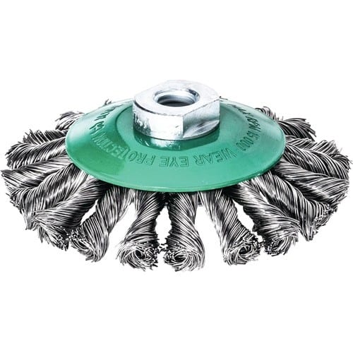 LESSMANN Kegelbürste D.115mm M14 Drahtstärke 0,5mm VA-Stahldraht 12mm 15000min-¹ LESSMANN