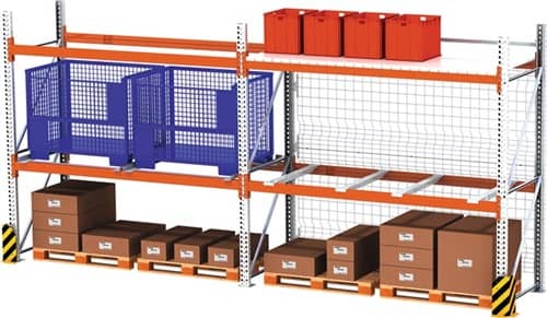 META Tiefenauflage Rahmentiefe 1100mm rotorange Tragfähigkeit/Paar 1100kg
