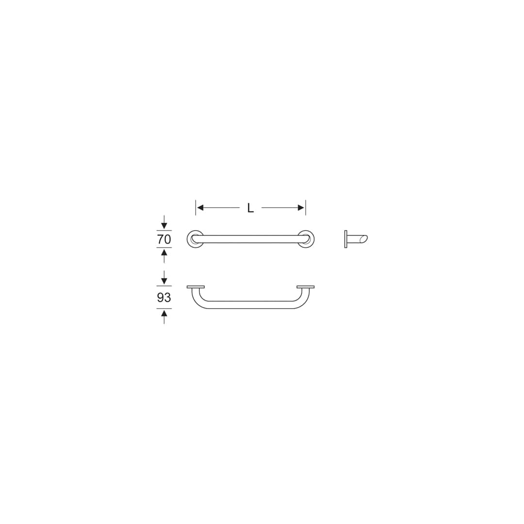 KWS Haltegriff 900x36/22mm Edelstahl poliert