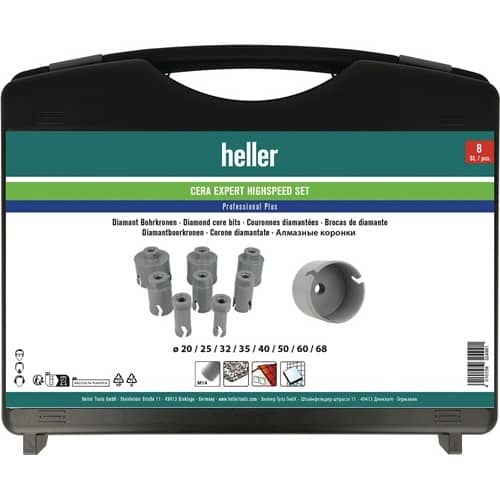 HELLER Lochsägen-Satz Cera Expert Highspeed 8-tlg.20-68mm Schnitt-T.45mm