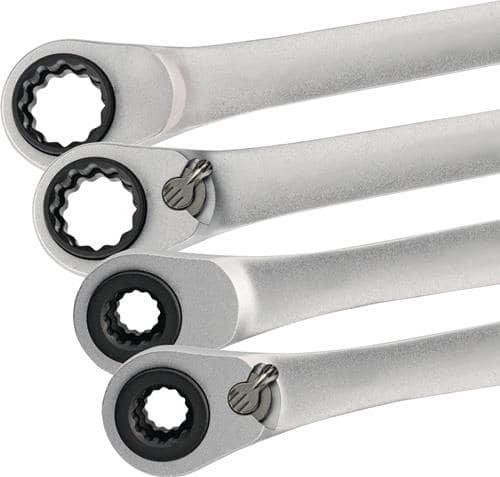 TECWERK Multifunktionsknarrenringschlüssel 4in1 10/13/17/19mm 12-KT.L.220mm Z.72 TECWERK