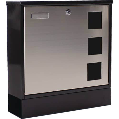ROTTNER Briefkasten Design H.380mm B.370mm T.120mm schwarz STA DIN C4 ROTTNER