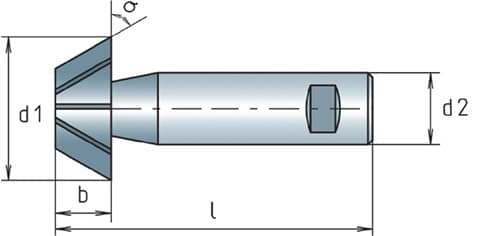 MAYKESTAG Winkelfräser DIN 1833D TypN D.25mm 60Grad HSS-Co Z.10 MAYKESTAG