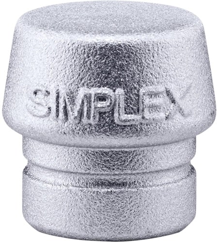 HALDER Schonhammerkopf SIMPLEX Kopf-Ø 40mm Weichmetall silber hart HALDER