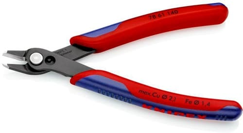 KNIPEX Elektronik-Seitenschneider Super-Knips® L.140mm Spezialwerkzeugstahl brün.