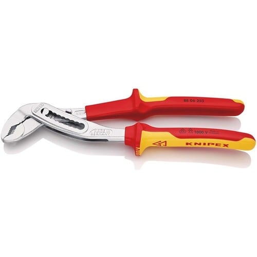 KNIPEX Wasserpumpenzange Alligator® L.250mm Spann-W.46mm verchr.VDE
