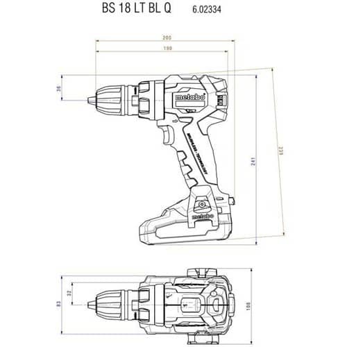 METABO Akku-Bohrschrauber BS 18 LT BL Q 18 V 1,5-13 mm