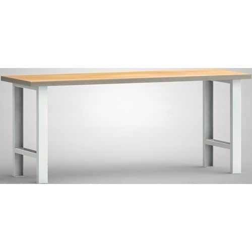 KLW-LUTZ BETRIEBSEINRICHTUNGEN Werkbank B2000xT700xH840mm Buche Multiplex lichtgrau