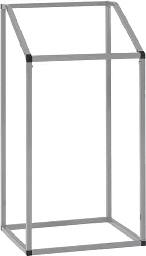 VAR Abfallsammler H1190xB630xT540mm 240l silber,RAL 9006 stationär