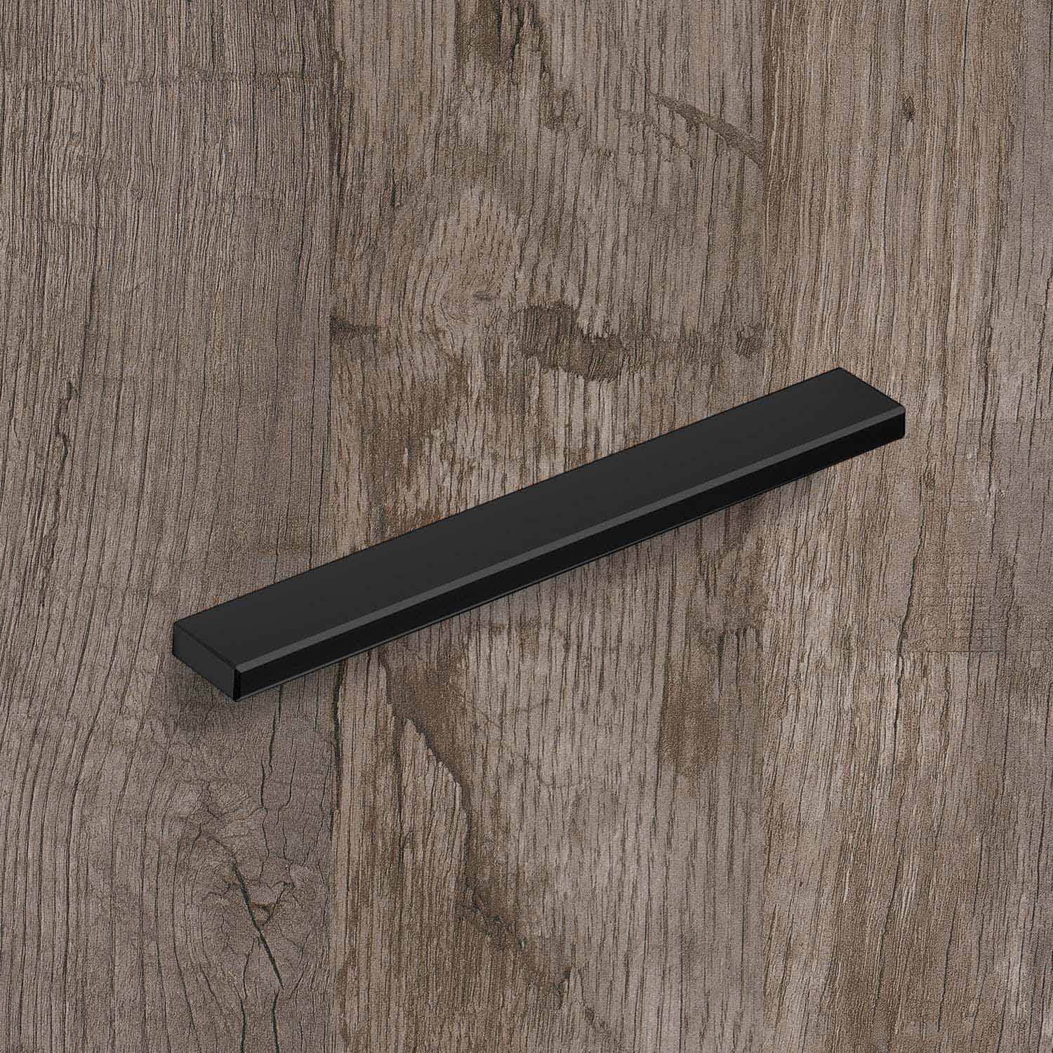 HETTICH Griffleiste Stabia, Bohrabstand 128 mm, L 140 mm, B 8 mm, H 20 mm, Schwarz matt, 9345442