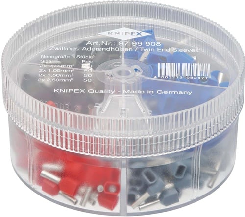 KNIPEX Sortimentsbox 200-tlg.2x0,75-2x2,5mm² Ku.-Box KNIPEX