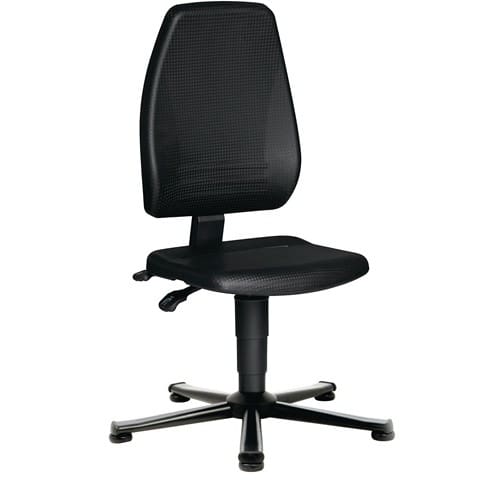 TECWERK Arbeitsdrehstuhl Bodengleiter Integralschaum schwarz 440-620mm TECWERK