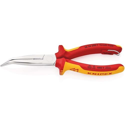 KNIPEX Flachrundzange L.200mm Form 2 40Grad gew.VDE Mehrkomp.-Hüllen KNIPEX