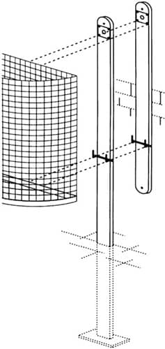 Befestigungsschiene f.Abfallkörbe STA