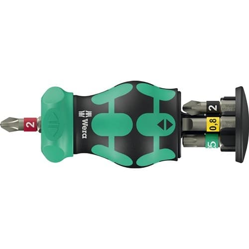 WERA Magazinbithalter KK Stubby Magazin RA 2 6-tlg.BZT Schlitz/PH/PZ/TORX® WERA