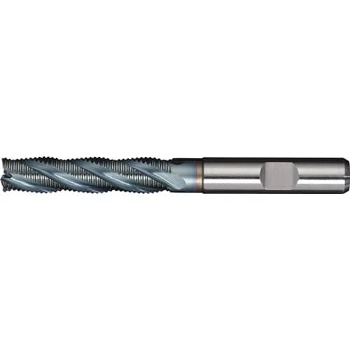 TECWERK Schaftfräser DIN 844 Typ HR D.6mm Einsatz-L.30mm HSS-Co5 TiCN Weldon TW