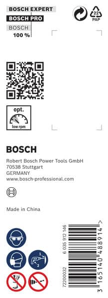 BOSCH Holzschlangenbohrer, Sechskant 20 x 470 x 600 mm, d 11,1 mm