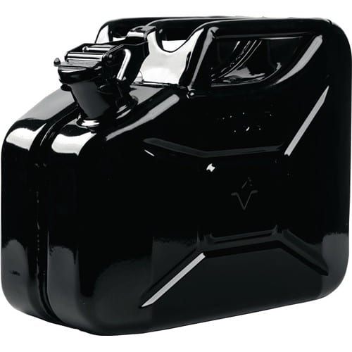 VALPRO Kraftstoffkanister 10l Schwarz RAL 9005 Stahlbl.0,9mm L345xB165xH275mm VALPRO
