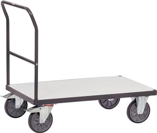 FETRA Plattformwagen Ladeflächen L1200xB800mm STA schiefergrau,RAL 7015 Trgf.600kg ESD