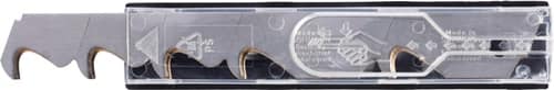 TECWERK Abbrechhakenklinge L104,5xB17,7xS0,5mm TiN 3 Sollbruchstellen 10 St./Spender