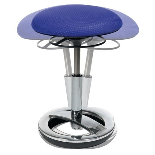 TOPSTAR Hocker m.Standfußring Polster blau Sitz-H.440-570mm TOPSTAR