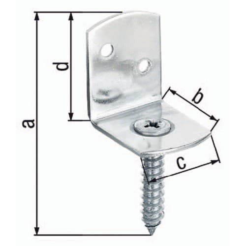 GAH Flechtzaunhalter 83x32x30x38mm TZN L-Form GAH