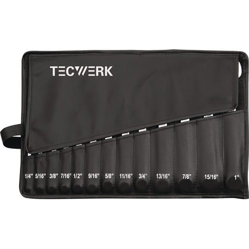 TECWERK Ringmaulschlüsselsatz 13-tlg.SW 1/4-1 Zoll Form A CV-Stahl TECWERK