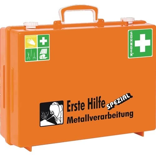 SÖHNGEN Erste Hilfe Koffer Beruf SPEZIAL Metallverarbeitung B400xH300xT150ca.mm orange