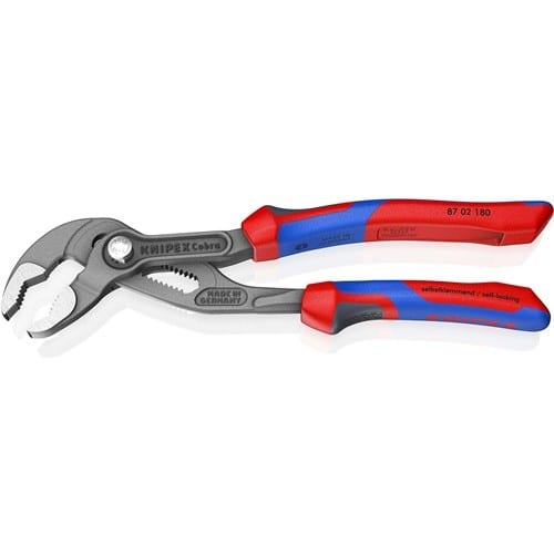KNIPEX Wasserpumpenzange Cobra® L.180mm Spann-W.36mm pol.Mehrkomp.-Hülle KNIPEX