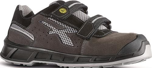 U.POWER Sicherheitssandale Prince Gr.40 W.11 grau-grau Leder m.Mesh-Einsätzen