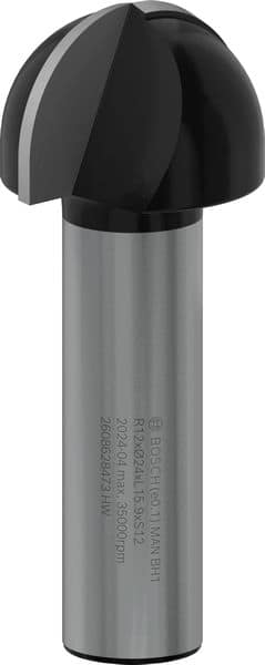 BOSCH Hohlkehlfräser, 12 mm, R1 12 mm, D 24 mm, L 15,9 mm, G 57 mm