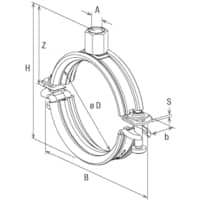 FISCHER Rohrschelle Univ. FRS-L 175-183 M8/M10