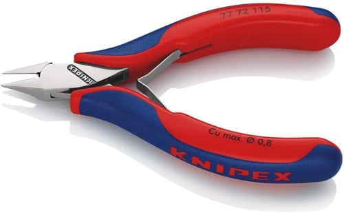 KNIPEX Elektronikseitenschneider L.115mm Form 4 Facette ja,kl.2K-Hülle