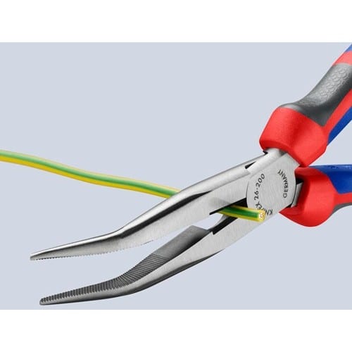KNIPEX Flachrundzange L.200mm pol.40Grad gew.Comfort-Griff KNIPEX