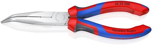 KNIPEX Flachrundzange L.200mm verchr.40Grad gew.Comfort-Griff KNIPEX