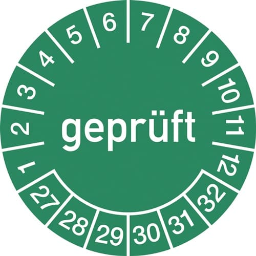 Nordwest Mehrjahresprüfplakette D.15mm gepr.2027-2032 Folie Btl.a 100 St.