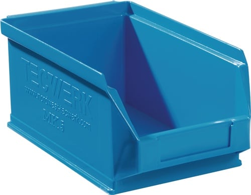 TECWERK Sichtlagerkasten L160/140xB100xH75mm PE blau TECWERK