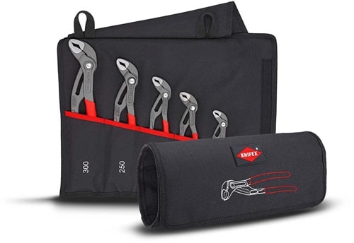 KNIPEX Zangensatz Cobra®-Set Inh.5-tlg.grau atram.Rolltasche KNIPEX