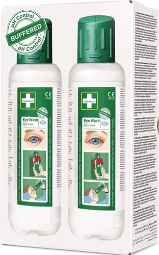CEDERROTH Augenspülflasche 2 x 0,5l DIN EN15154-4 CEDERROTH