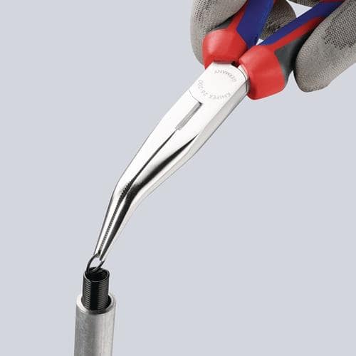 KNIPEX Flachrundzange L.200mm verchr.40Grad gew.Comfort-Griff KNIPEX